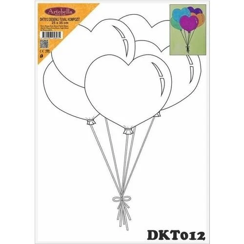 DKT012 desenli tuval kompozit boyama 25x35 cm ürün görseli 1
