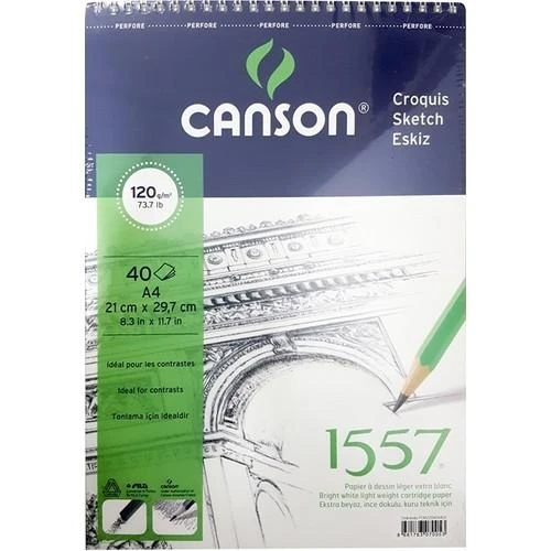 Canson 1557 Resim ve Çizim Bloğu 120 gr A4 40 Sayfa ürün görseli 1