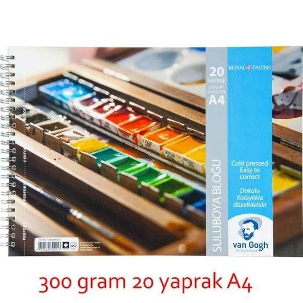 Talens suluboya bloğu 300 Gr - A4 -20 Yaprak Spiralli DEFTER ürün görseli 1