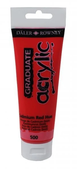 Daler Rowney Graduate Akrilik Boya 120ml Cadmium Red Hue (500 ürün görseli 1