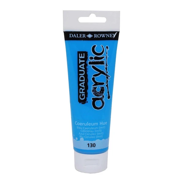Daler Rowney 120 Ml Graduate Akrilik Boya 130 Coeruleum Hue ürün görseli 1