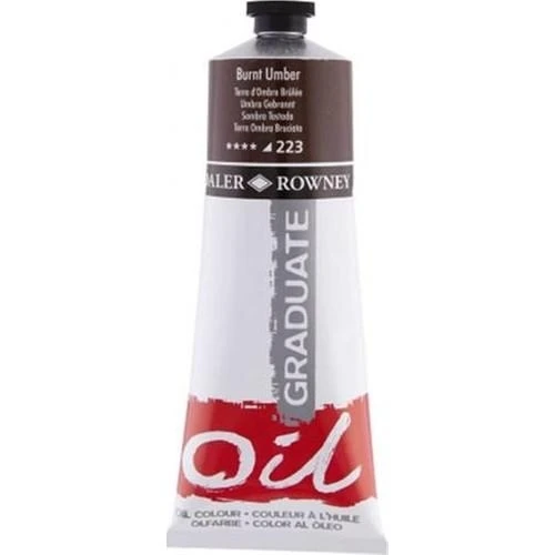 Daler Rowney Graduate Yağlı Boya 200 ml 223 Burnt Umber ürün görseli 1
