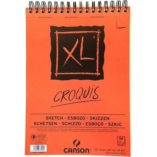 Canson A4-90 G Croquis Xl Eskiz Çizim Defteri Üstten Spiralli 50 Yp ürün görseli 1