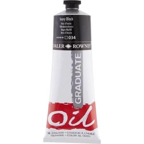 Daler Rowney Graduate Yağlı Boya 200 ml 034 Ivory Black ürün görseli 1