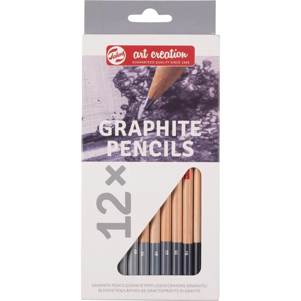 Talens Art Creation Graphite Pencils Dereceli Karakalem Eskiz Çizim Seti 12 li ürün görseli 1