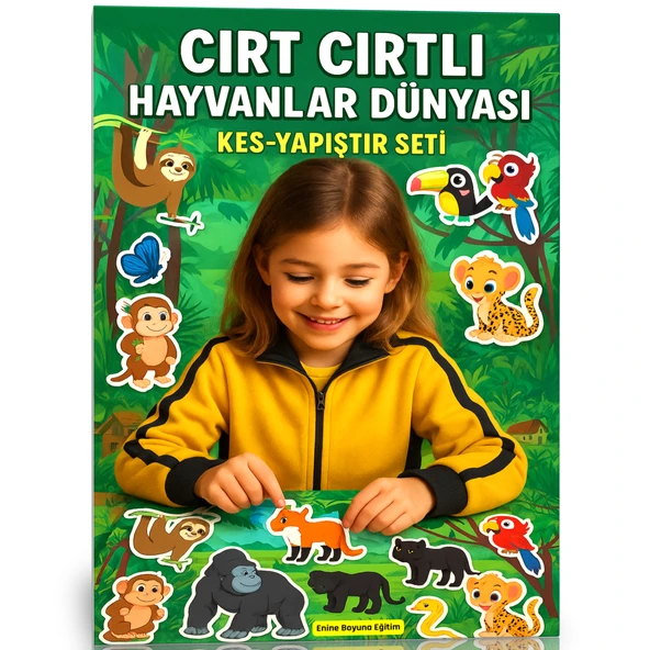 Cırt Cırtlı Hayvanlar Dünyası Kes-Yapıştır Seti ürün görseli 1