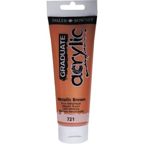 Daler Rowney Akrilik Boya 120 ML-721 Metalic Brown ürün görseli 1