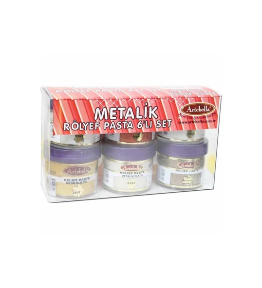Artebella metalik Rölyef Pasta rpalS0001 50 cc 6'Lı Set-1 ürün görseli 1