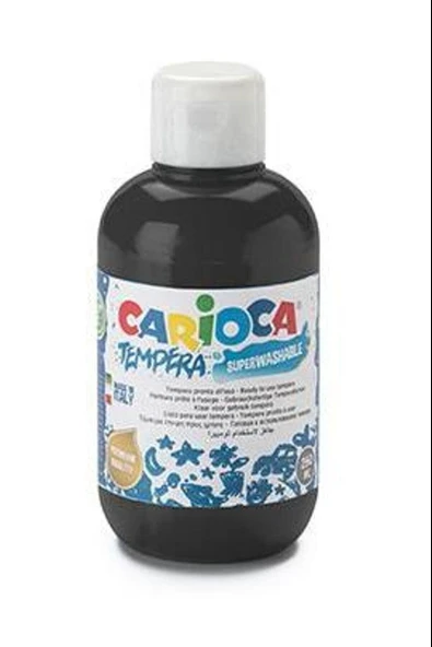 CARİOCA TEMPERA SULUBOYA SÜPER YIKANABİLİR SİYAH 250 ML. ürün görseli 1