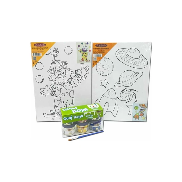 Artebella Kmps0011 Ben De Yapabilirim Desenli Tuval Boyama Seti ürün görseli 1