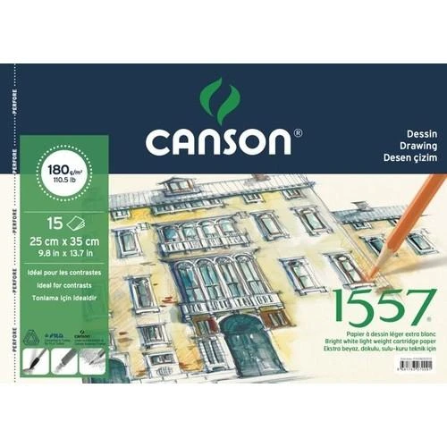 Canson 1557 Dessin Resim ve Çizim Defteri 180 Gr. 25X35 Cm. 15 Sayfa ürün görseli 1