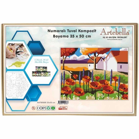 Artebella 35x50 Numaralı Kompozit Tuval Boyama Manzara ANTB0008 ürün görseli 1