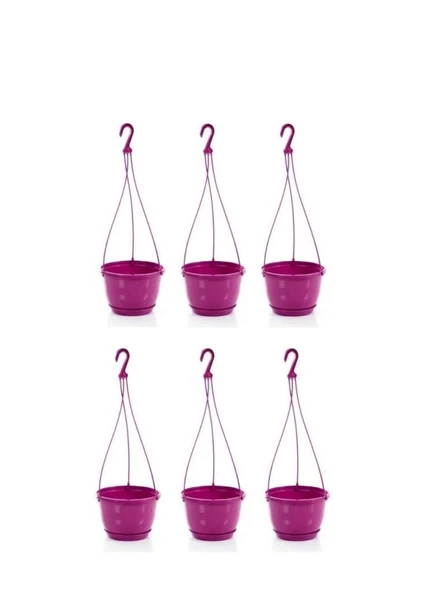 Omnipazar SO-SM01 Safir Makrome Askılı Balkon Saksı 1,7 lt Vişne 6 Adet ürün görseli 1