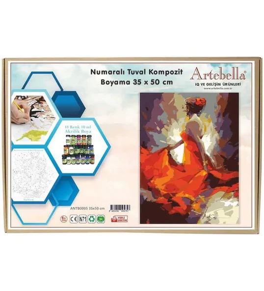Artebella 35x50 Numaralı Kompozit Tuval Boyama Dansçı ANT00005 ürün görseli 1