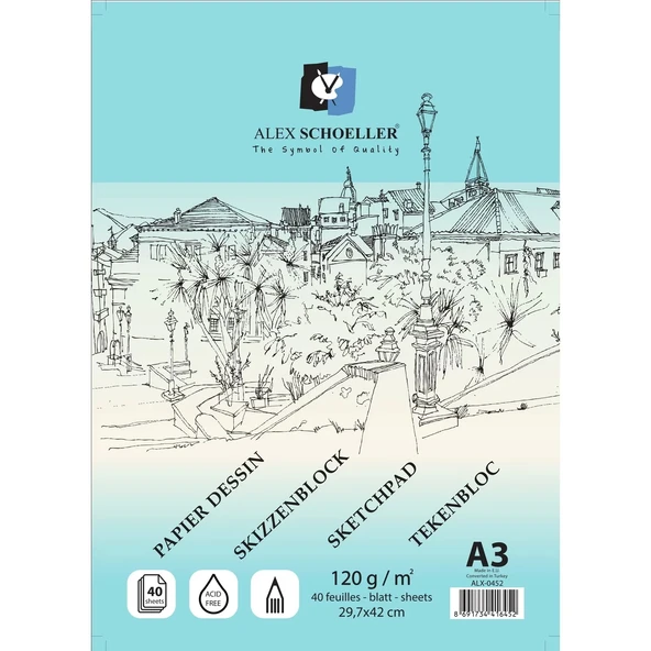 ALX.A3 120 GR 40.LI ESKİZ SPR. BLOK ALX0452 ürün görseli 1
