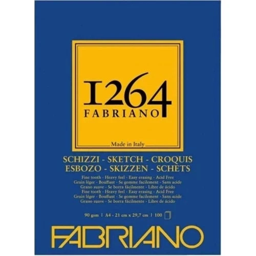 FABRIANO 1264 SCHIZZI A4 - 90 GR - F-1264 ESKİZ BLOĞU ürün görseli 1