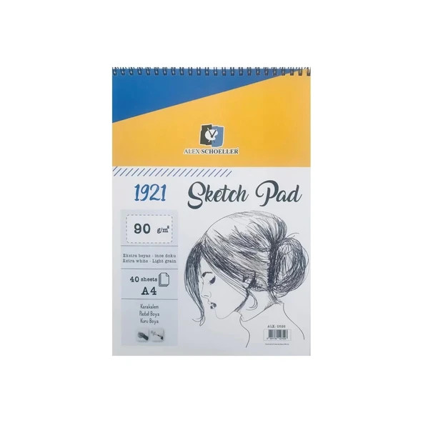 ALX.A4 90 GR SPR SKETCHPAD 40.LI ALX0526 A4 ürün görseli 1