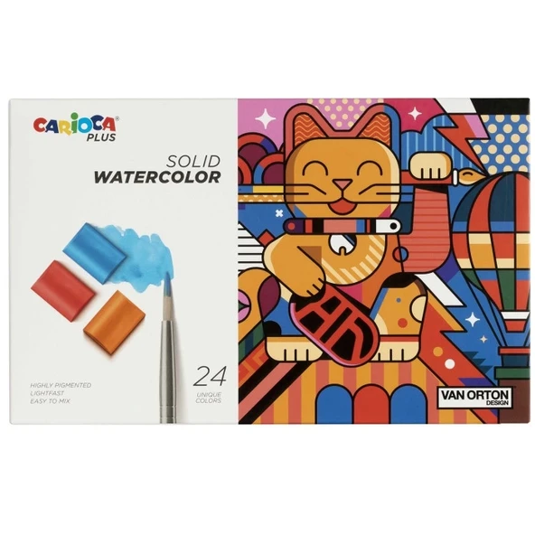 CARİOCA PLUS TABLET SULU BOYA 24LÜ (FIRÇALI) ürün görseli 1