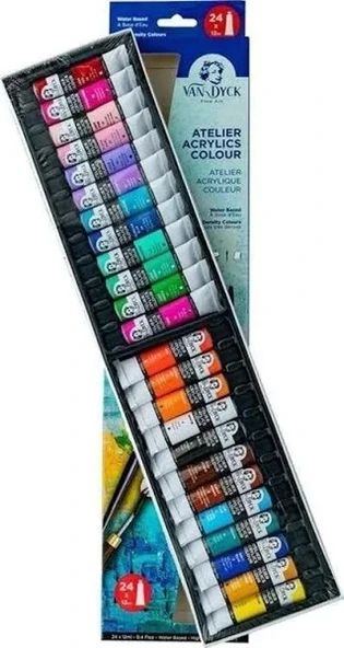 Van Dyck Atelier Akrilik Boya Seti 12ml 24lü ürün görseli 1