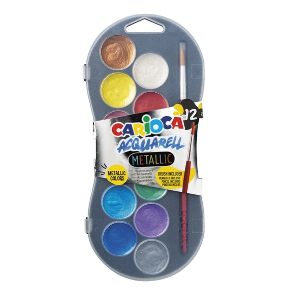 CARİOCA SULU BOYA 30 MM.12'Lİ METALİK ürün görseli 1