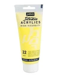PEBEO 100 ML AKRİLİK BOYA YÜKSEK YOĞUNLUKLU LİMON SARISI 22 ürün görseli 1