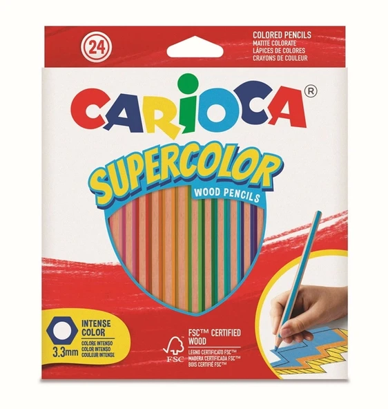 CARİOCA SUPERCOLOR KURU BOYA KALEMİ 24'Lİ ürün görseli 1