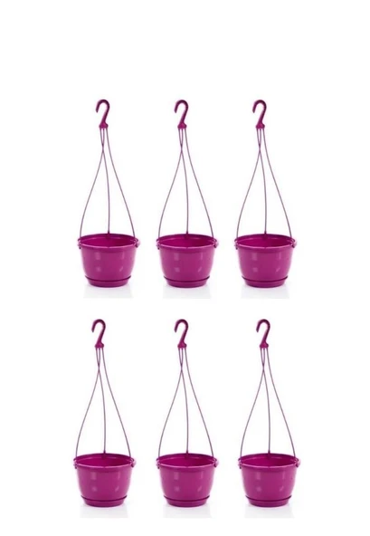 Omnipazar SO-SM02 Safir Makrome Askılı Balkon Saksı 3.4 lt Vişne 6 Adet ürün görseli 1