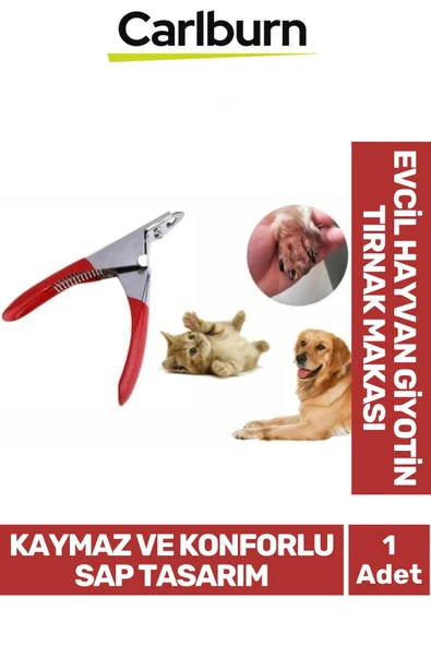 Premium Keskin Dayanıklı Bıçak Düz Hızlı Kontrollü Kesim Sağlayan Evcil Hayvan Giyotin Tırnak Makası ürün görseli 1