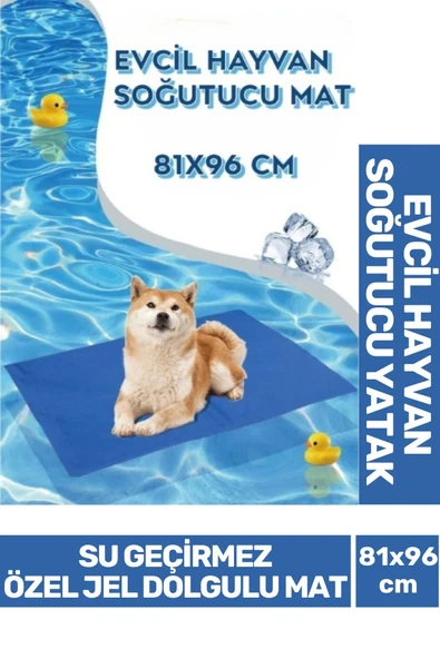 Özel Üretim Vücut Isısı Dengeleyen Kedi Köpek Jel Dolgulu Evcil Hayvan Soğutucu Yatak Mat 81x96 cm ürün görseli 1