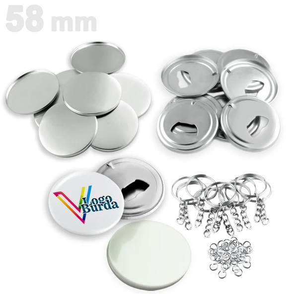Buton Anahtarlık Açacak 44 mm / 58 mm ( Sarf ) VG44BANS VG58BANS ürün görseli 1