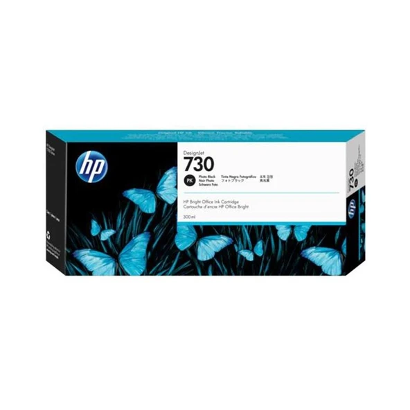 HP 730 Photo Black Foto Siyah 300 Ml Plotter Kartuşu P2V73A ürün görseli 1