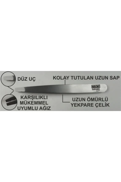 HAIRCRAFT  HC00307 CIMBIZ INOX GENİŞ AĞIZ ürün görseli 1