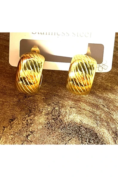 Monalisa Home Gold Renk Lüks Gösterişli Figürlü  Küpe ürün görseli 1