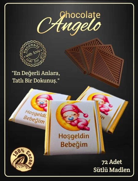 Angelo Chocolate Kız Bebek Doğum Çikolatası ürün görseli 1