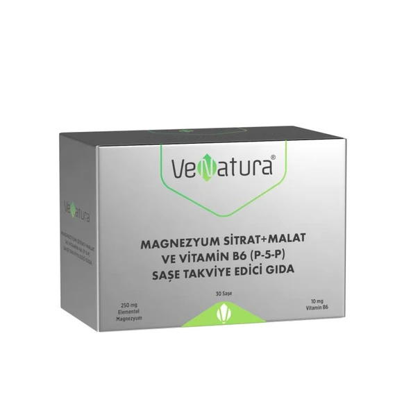 Venatura Magnezyum Sitrat Malat ve Vitamin B6 P5P 30 Saşe ürün görseli 1