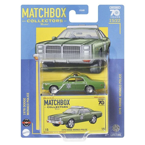 Matchbox Premium Arabalar 1978 Dodge Monaco Police GBJ48 HLJ62 ürün görseli 1