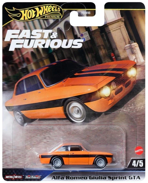 Hot Wheels Fast-Furious Premium Araba ALFA ROMEO GIULIA SPRINT GTA HNW46 - JBM04 ürün görseli 1