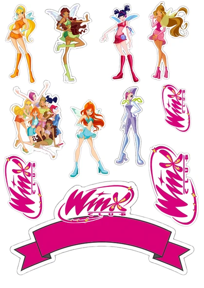Winx Yenilebilir Cupcake ve Pasta Resim Baskı ürün görseli 1
