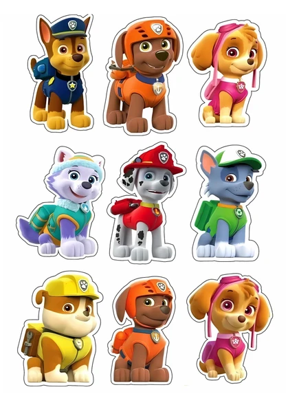 Paw Patrol Yenilebilir Cupcake ve Pasta Resim Baskı ürün görseli 1
