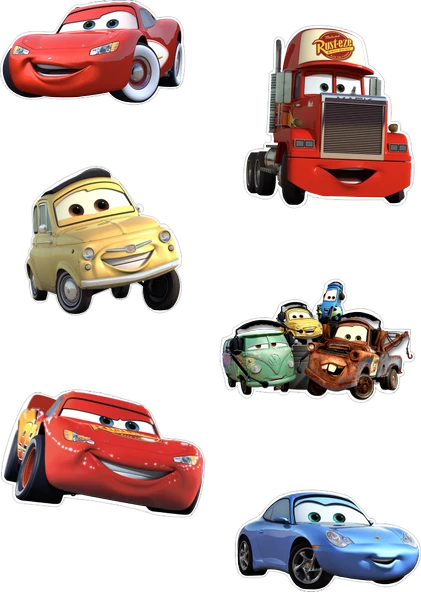 Cars Yenilebilir Cupcake ve Pasta Resim Baskı ürün görseli 1