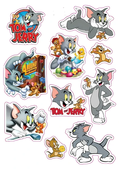 Tom ve Jerry Yenilebilir Cupcake ve Pasta Resim Baskı ürün görseli 1