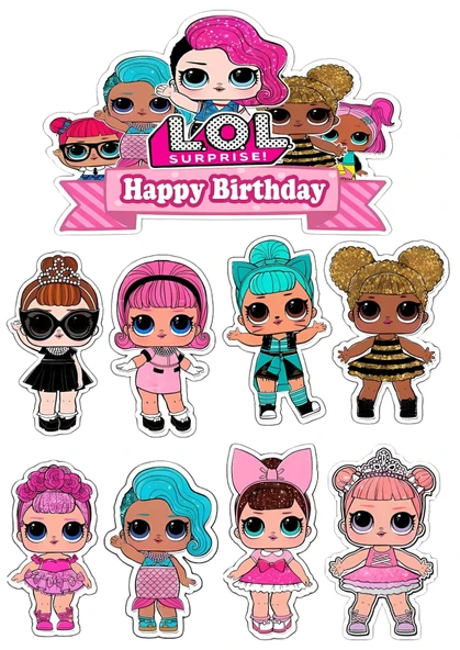 Lol Bebek Yenilebilir Cupcake ve Pasta Resim Baskı ürün görseli 1