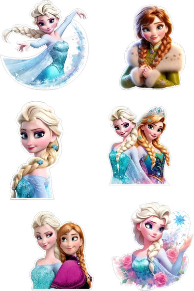 Frozen Yenilebilir Cupcake ve Pasta Resim Baskı ürün görseli 1