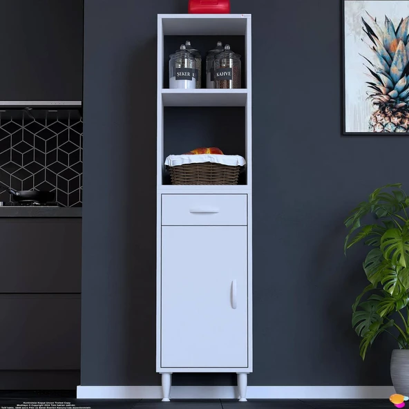 Modilayn VİO Fırın Dolabı (40x163,4x32.5 cm) Çekmeceli Kapaklı Mini/Midi Mikrodalga Mutfak Dolabı ürün görseli 1