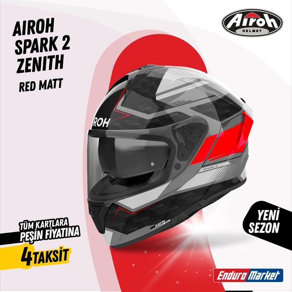 AIROH SPARK 2 ZENITH RED GLOSS KASK ürün görseli 1