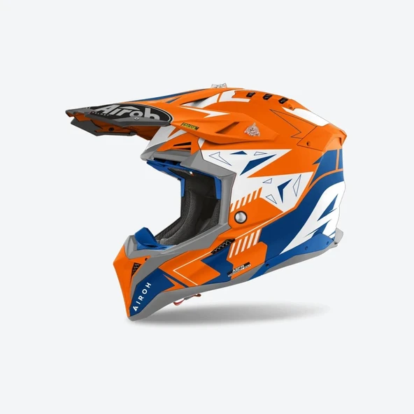AIROH AVIATOR 3 SPIN ORANGE FLUO MATT KASK ürün görseli 1