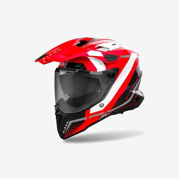 AIROH COMMANDER 2 MAVICK RED GLOSS KASK - Resim 2