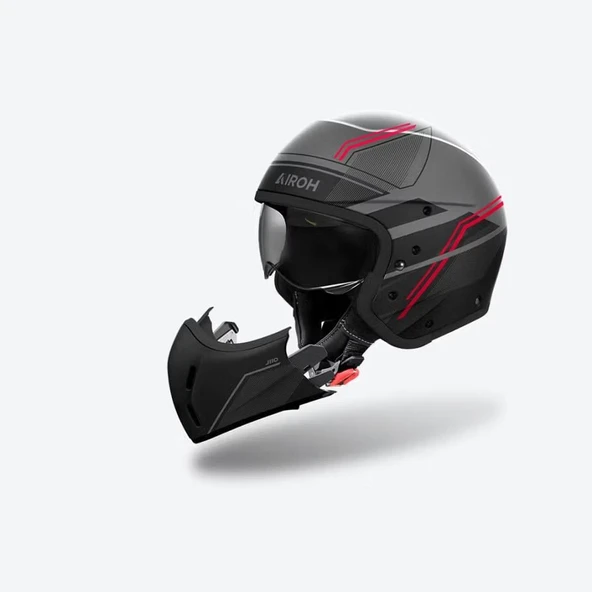 AIROH J 110 SLIM RED MATT KASK - Resim 3