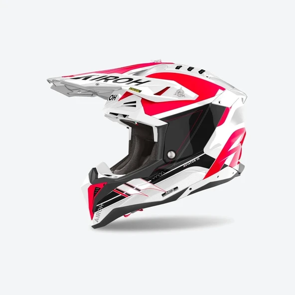 AIROH AVIATOR 3 SABER RED GLOSS KASK ürün görseli 1