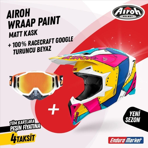 AIROH WRAAP PAINT MATT KASK ürün görseli 1